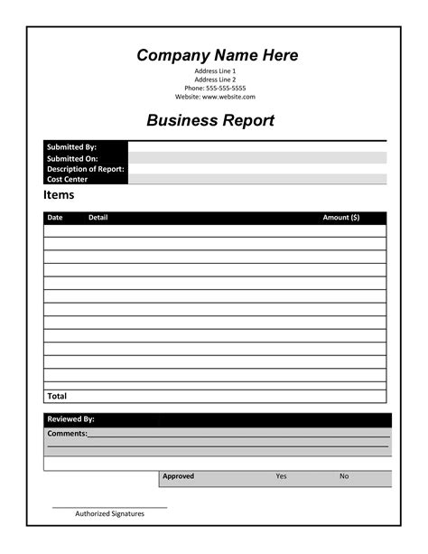 how to write a work report template
